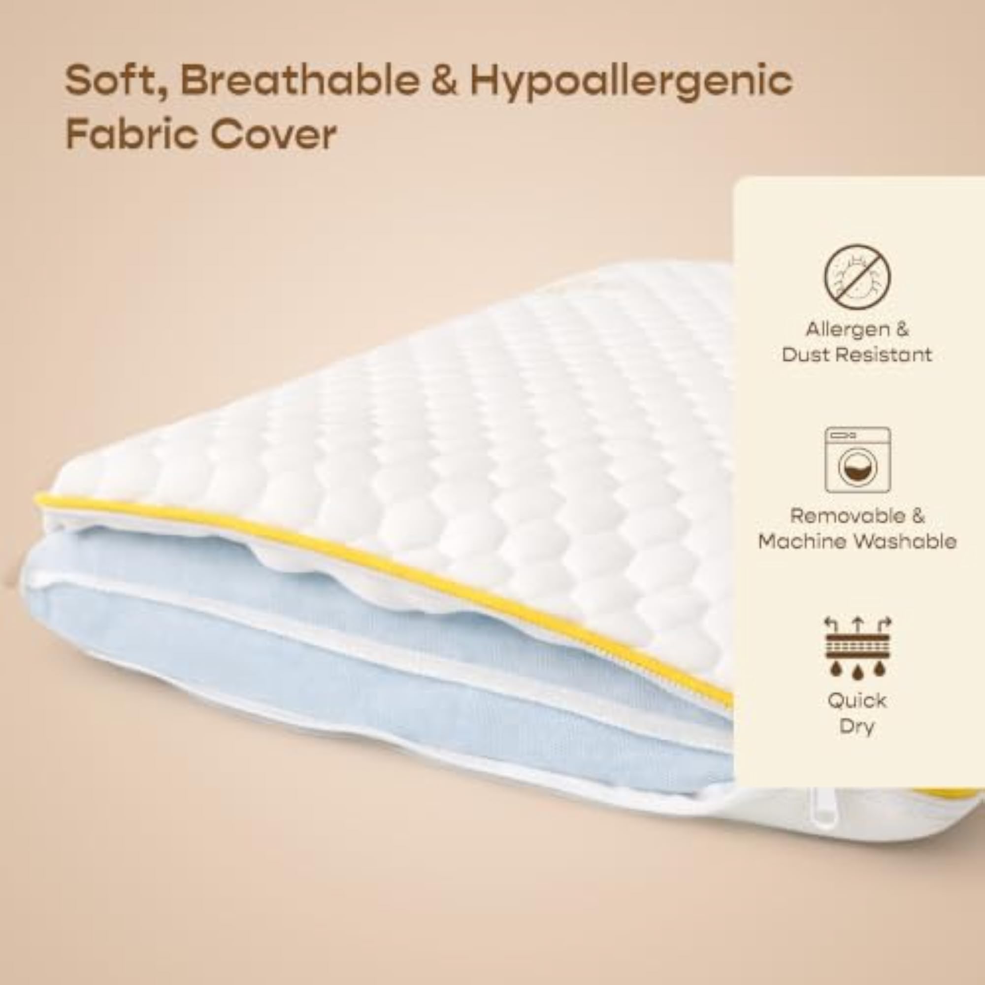 Slim Memory Foam Pillow for Spine Alignment & Pain-Relief